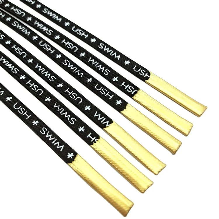 New style silicone end flat drawstring cord for garment