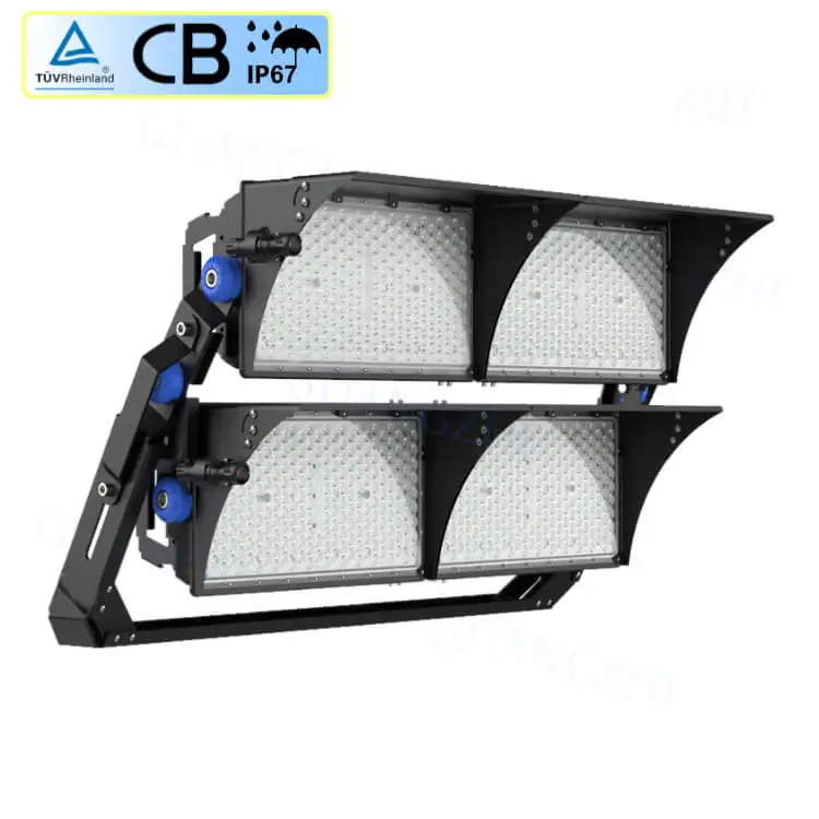 SMD3030 Reflector Black Shell Daylight Floodlight CRI Ra80 Stadium LED Light for Hockey Ball Tennis Ski Construction Cour Field