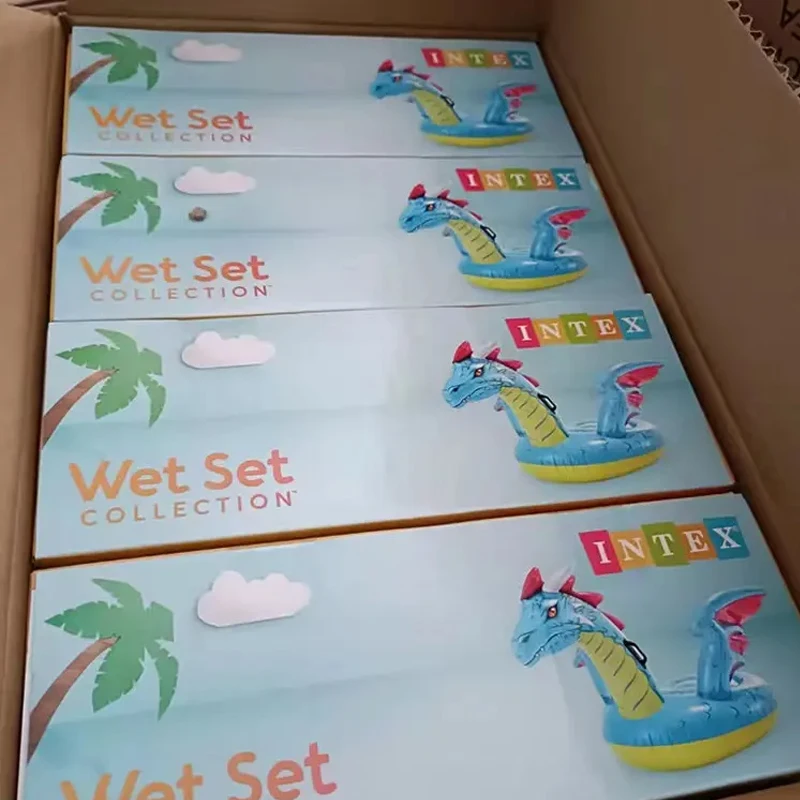 INTEX 57563 water mounted inflatable swimming ring for children anti-rollover printed floating pad for swimming floats