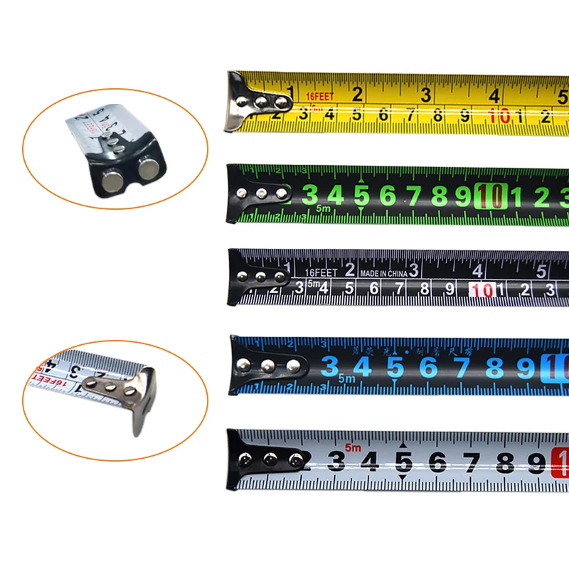 Smart abs plastic metric inch construction ruler custom automatic tape measure with logo