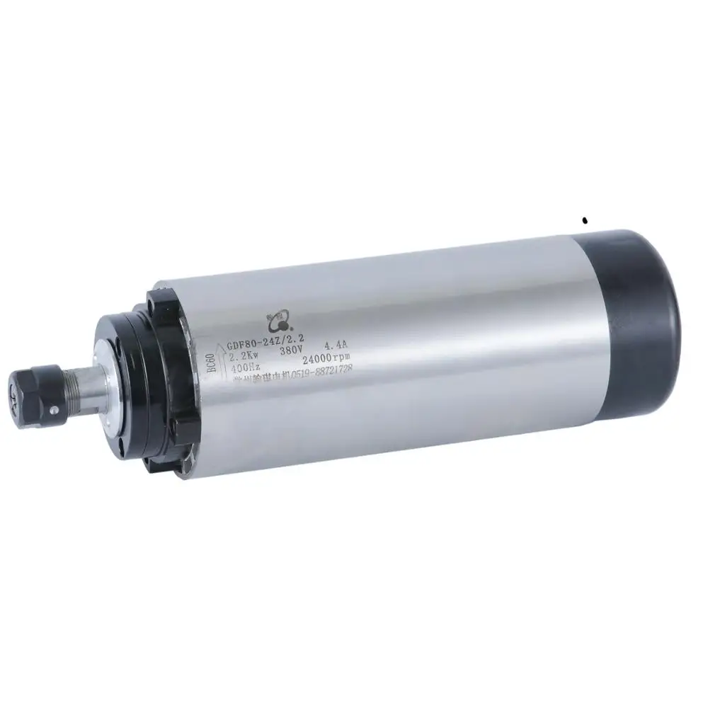 hqd GDF80-24Z/2.2 24000rpm 4.5kg 2.2kw ER20 high precision husillo  broche Air Cooling Spindle