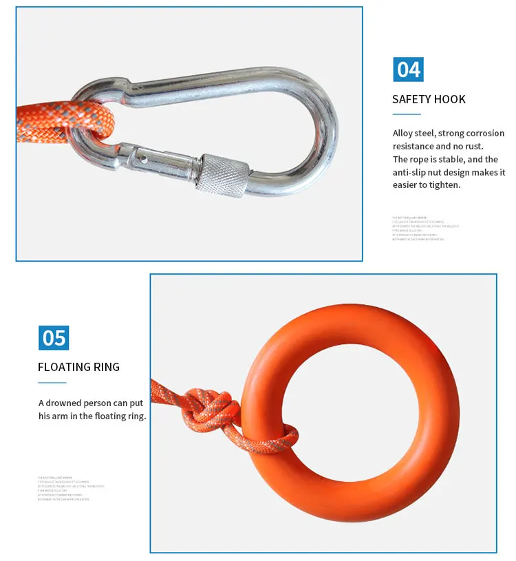 Wholesale Anti-Aging Water Rescue Rope Lifesaving Floating Equipment for Fall Protection Category Life Buoys