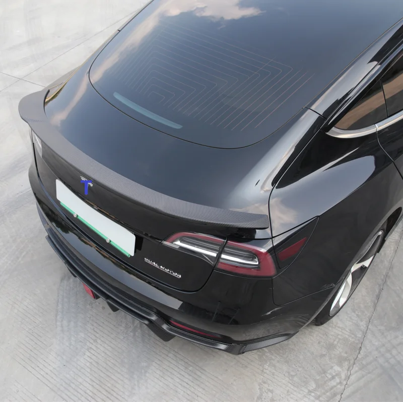 Carbon Fiber Color Car Spoiler Wing for Tesla Model 3