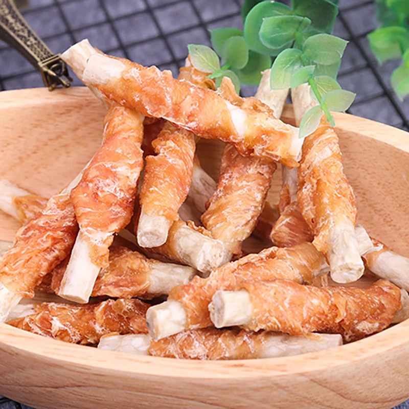 Pet dog snacks molar stick chicken around calcium stick bite resistant to remove bad breath dog food