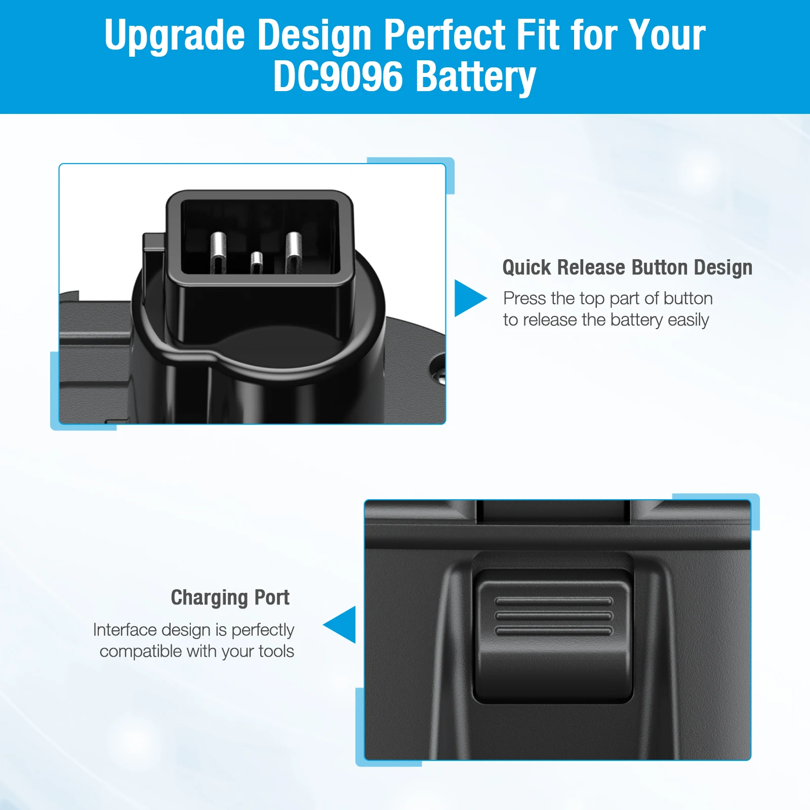 4500Mah 18Volt Rechargeable Nimh DC9096 DC9098 Replacement Battery Pack Power Tool Battery For De walt 18 volt Power Tools