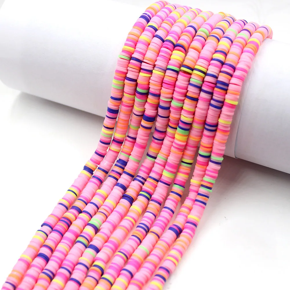 Multi-Colors Polymer Clay Beads Strands Loose Spacer for Jewelry Making Heishi Bracelet