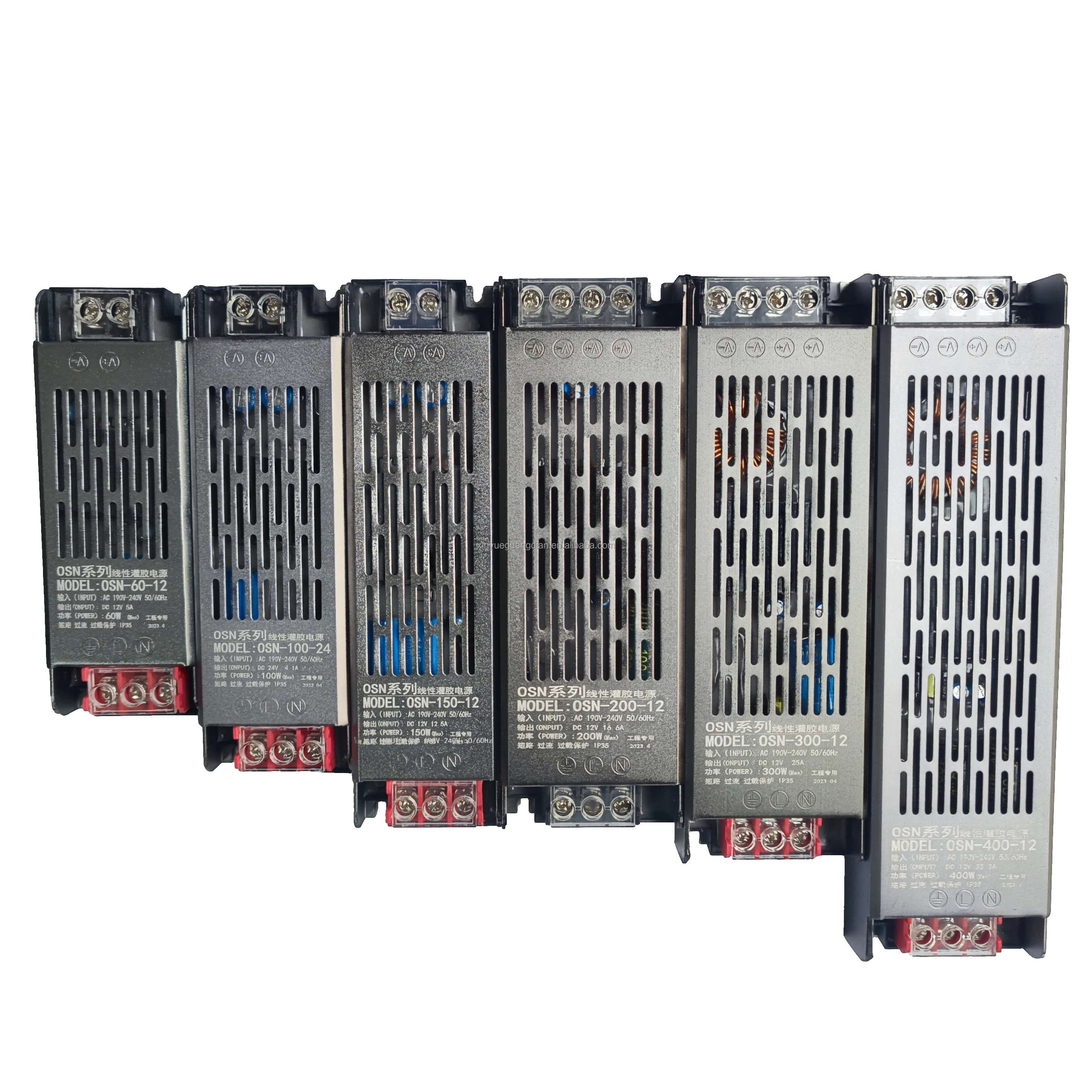 2023 hot sell Filter set dustproof and moisture-proof 48V 400W IP35 glue filling switch power supply LED linear power supply