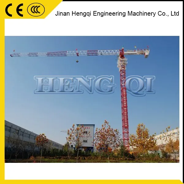 China Hengqi to sell quality 8 tons 60m boom length tower crane Qtz125 price