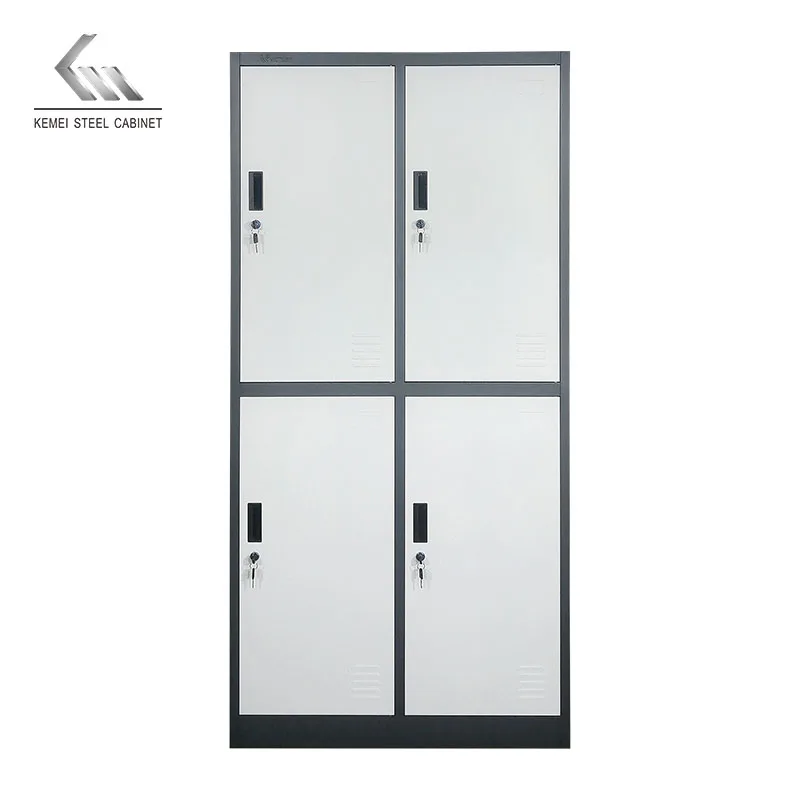 Gym metal 4 doors storage locker customized cheap price gym school staff metal clothes locker cabinet