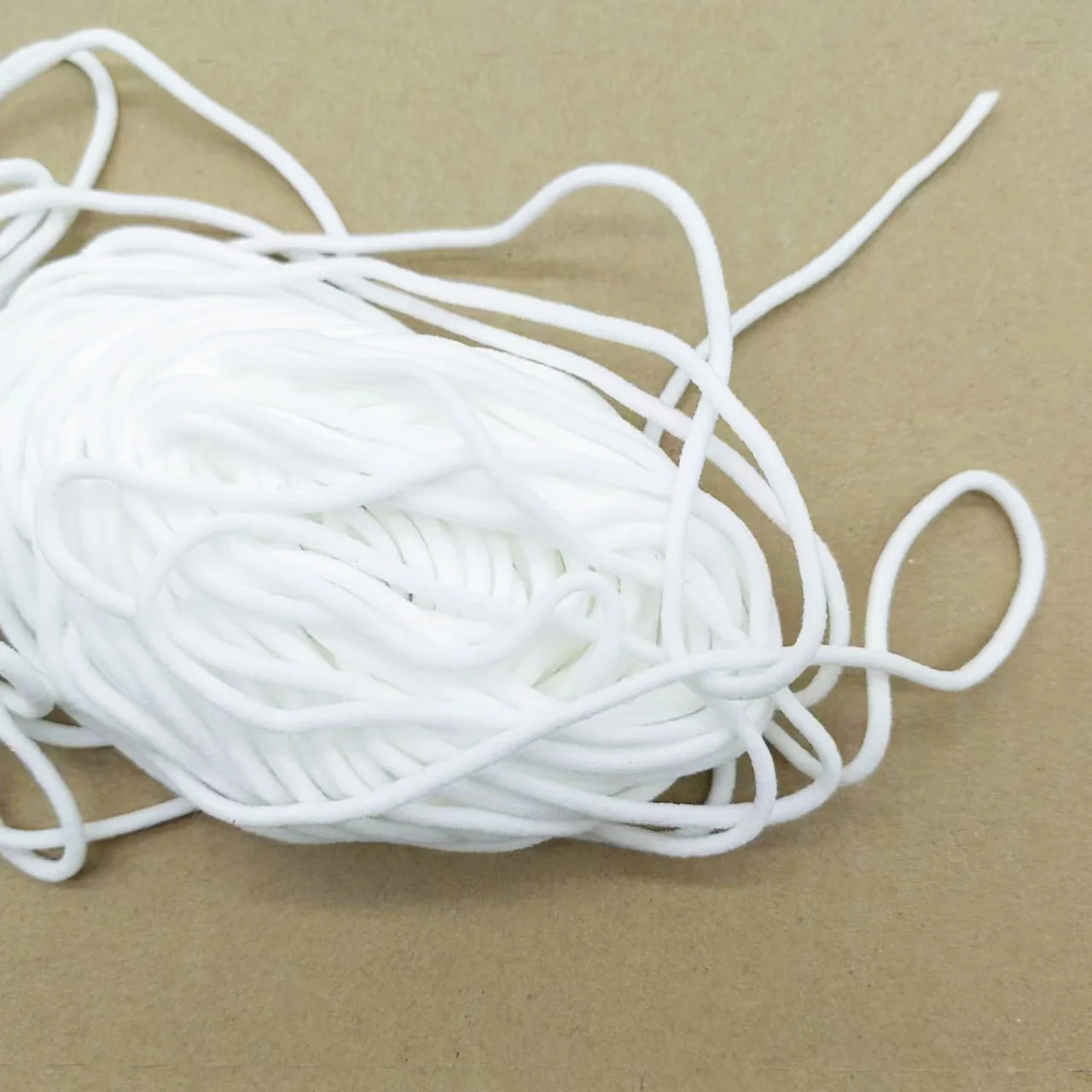 Elastic Thread Ear band cords White Round spandex Nylon 3mm  Earloop Cord Band elastic string For FaceMask Cord
