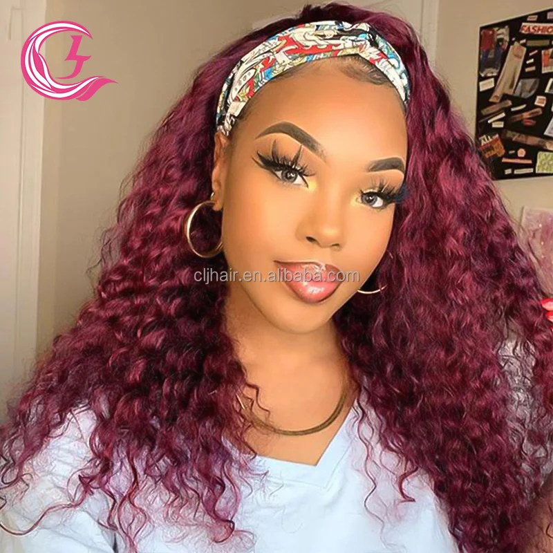 Cljhair 2022 New Arrivals Pelucas  Raw Unprocessed  Large Cap Viatamese Deep Wavy Braided Headband Wig