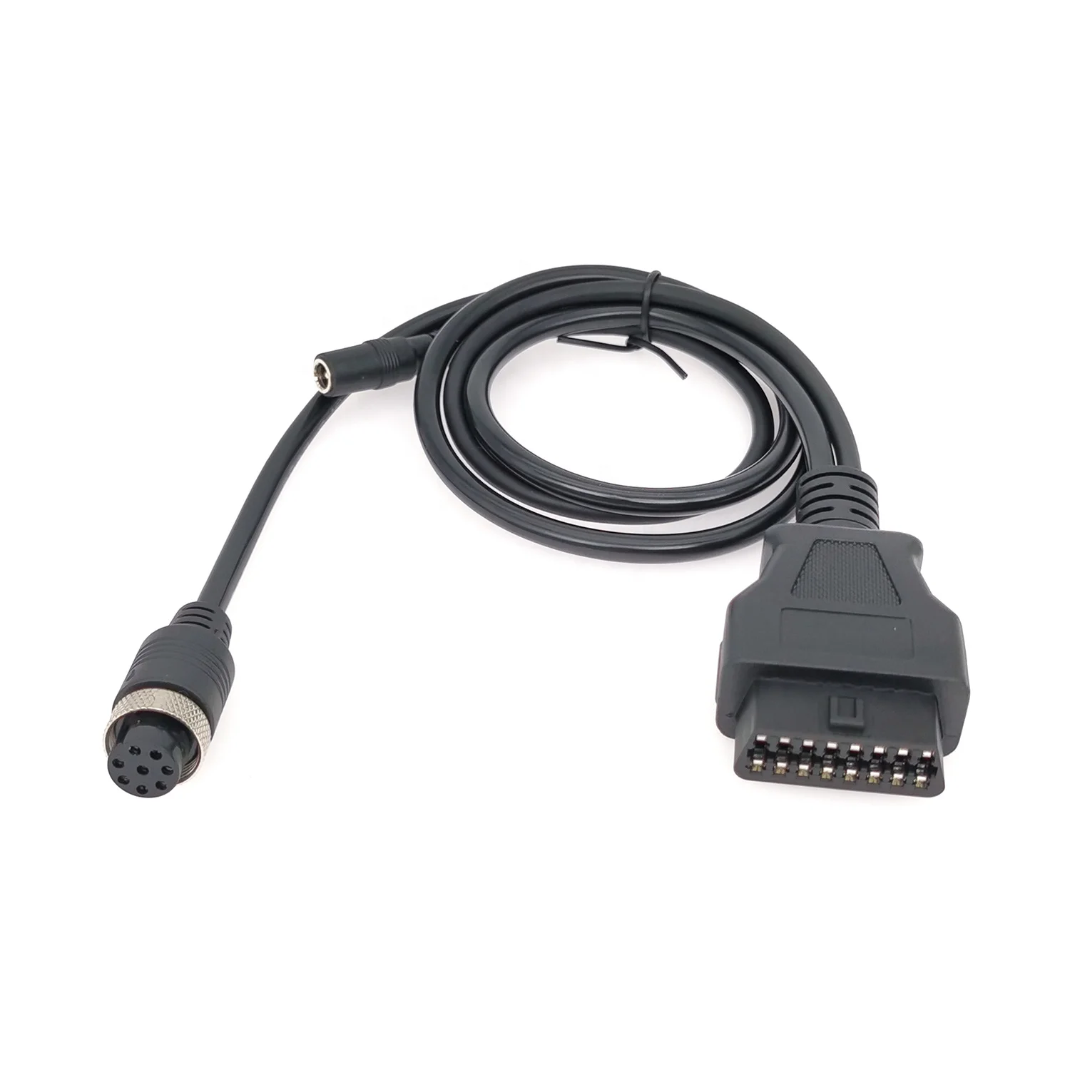 Custom Male Female OBD Connector to GX16 7Pin 8Pin Cable With DC Jack Barrel