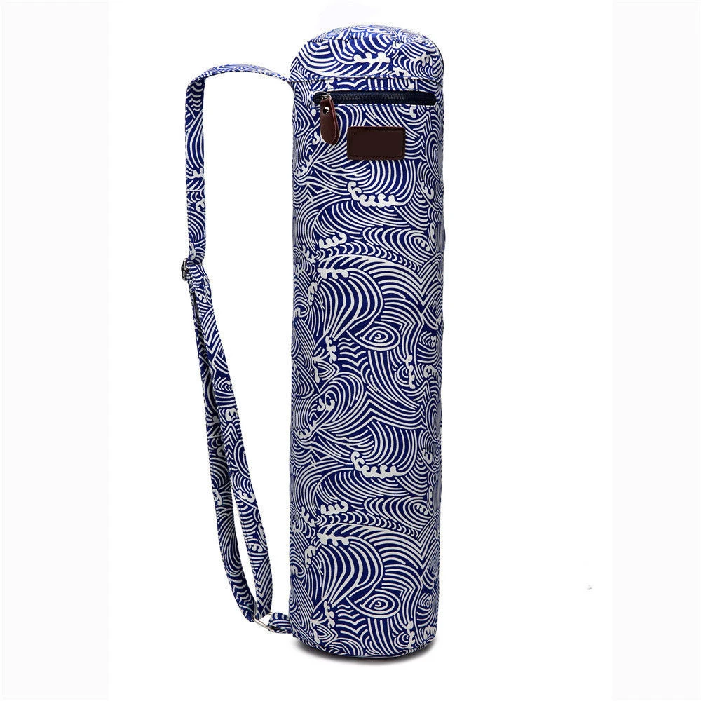 Canvas Printed yoga mat storage bag
