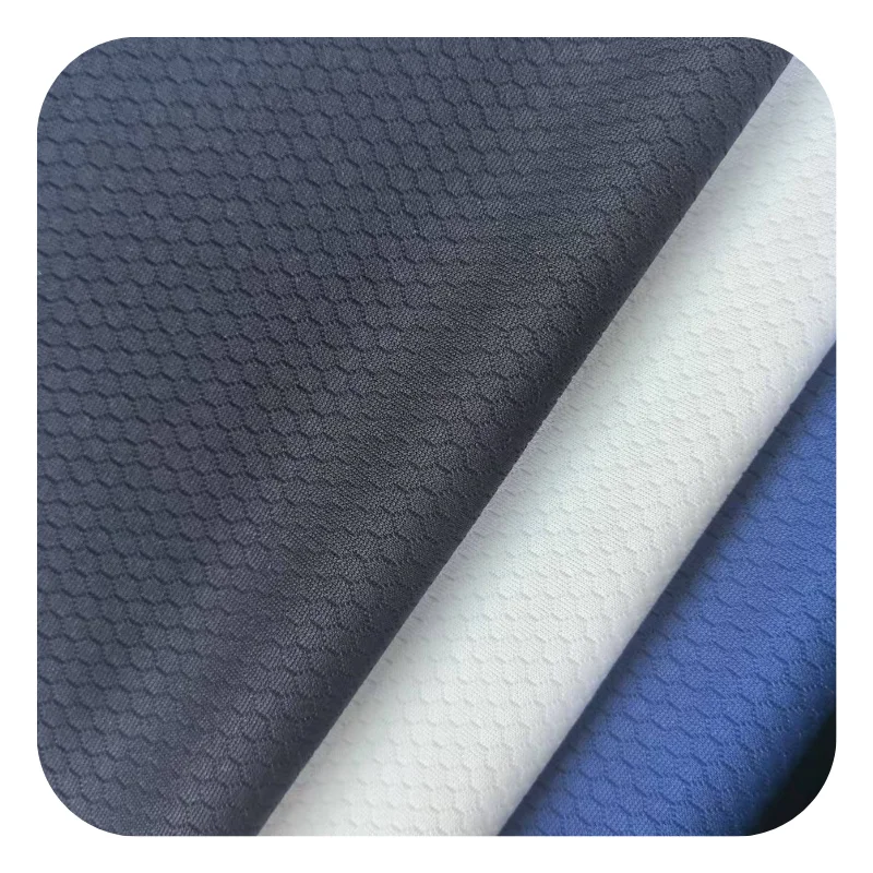 MY Knitting Factory Soccer Mesh Fabric 100%Polyester Knitted Sports Fabric Honeycomb Fabric Quick-Dry for Sportswear
