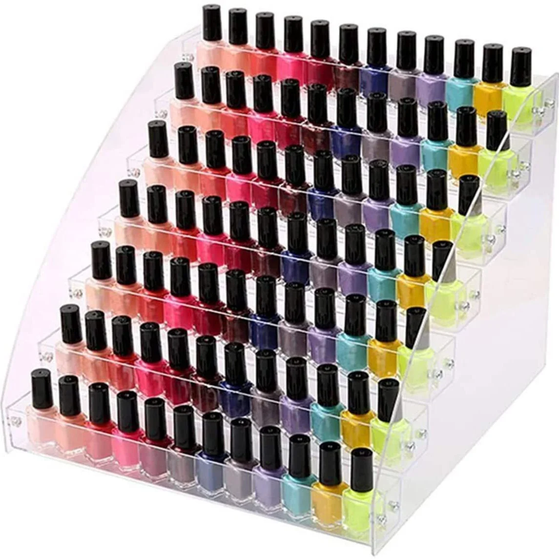 Tabletop Multi-layers Acrylic Nail Polish Organizer Case Rack Display Stand Clear Essential Oil Storage Holder Makeup Organizer