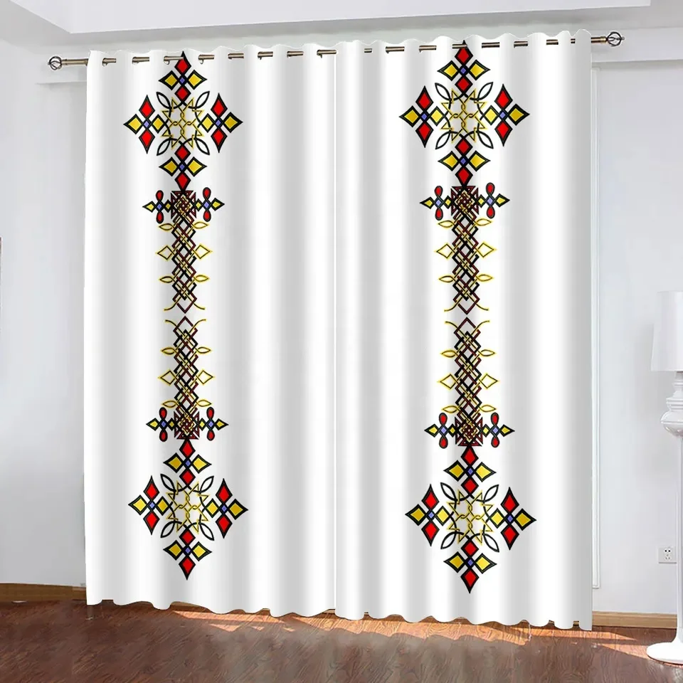 Ethiopian traditional design saba and telet Curtain sashes runners For the wedding party Birthday
