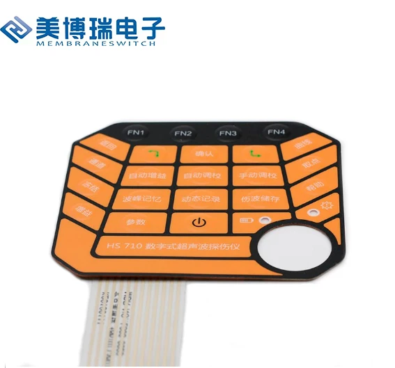 Customized flexible touch screen tactile buttons membrane switch vivid alphanumeric keypad
