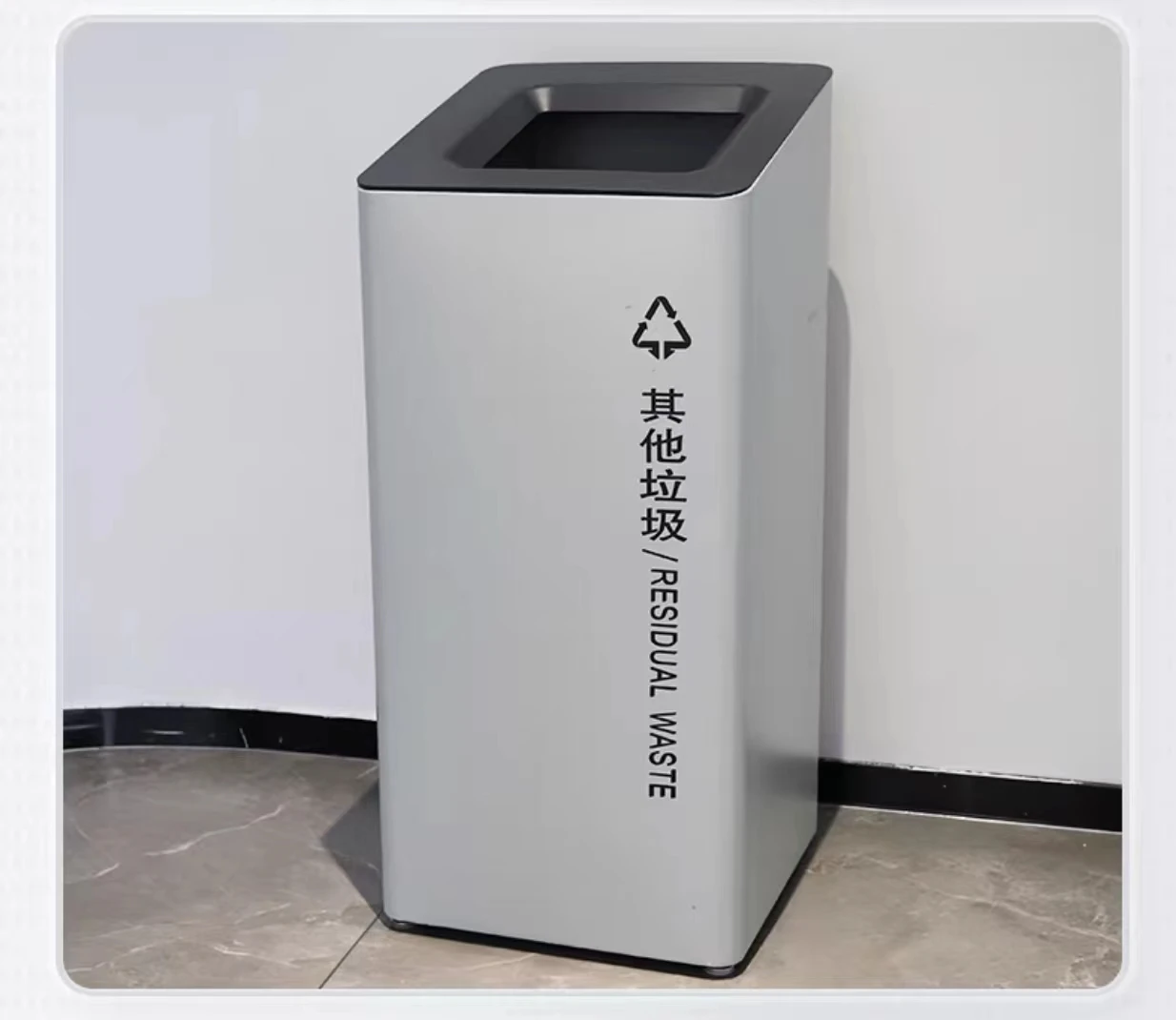 dustbin metal trash rubbish container steel recycle bin classification waste bin for shopping mall