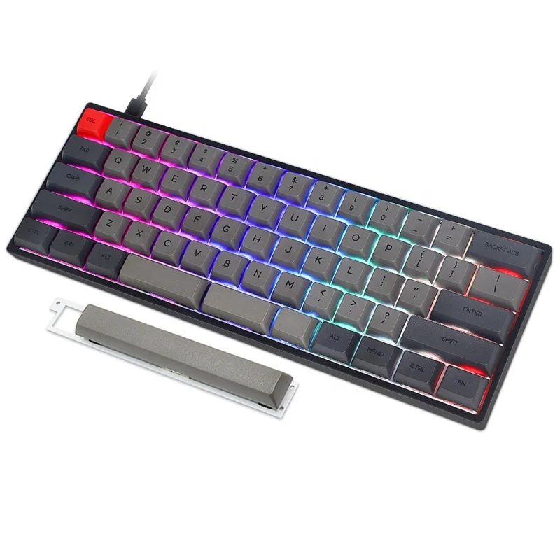 Sk64 60% Custom Mechanical Type c Keyboard RGB Switch Leds Hot Swapping mechanical keyboard oem