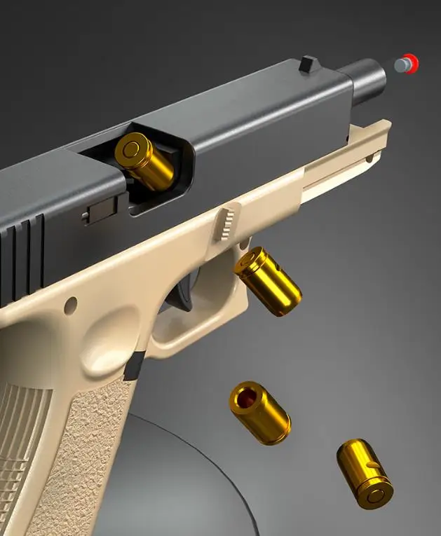 Pistol Soft Bullet Shell Ejection Blaster Automatic Continuous Shooting Toy Gun Adults Boys Birthday Gifts Outdoor Handgun