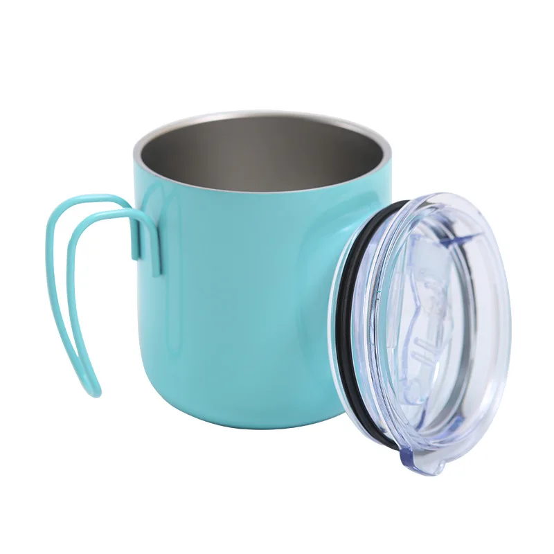 customized 12oz double wall stainless steel vacuum insulated sublimation blanks coffee tumbler mug with handle for sublimation