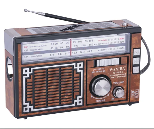 WAXIBA XB-398U-S AM/FM Solar Multiband Radio Speaker with USB/TF Music Player Classic Radio