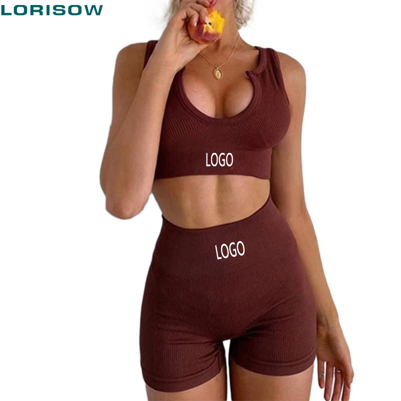 Wholesale dropshipping female ladies women summer oem cheap plus size custom sexy spandex seamless sport gym wear set for women