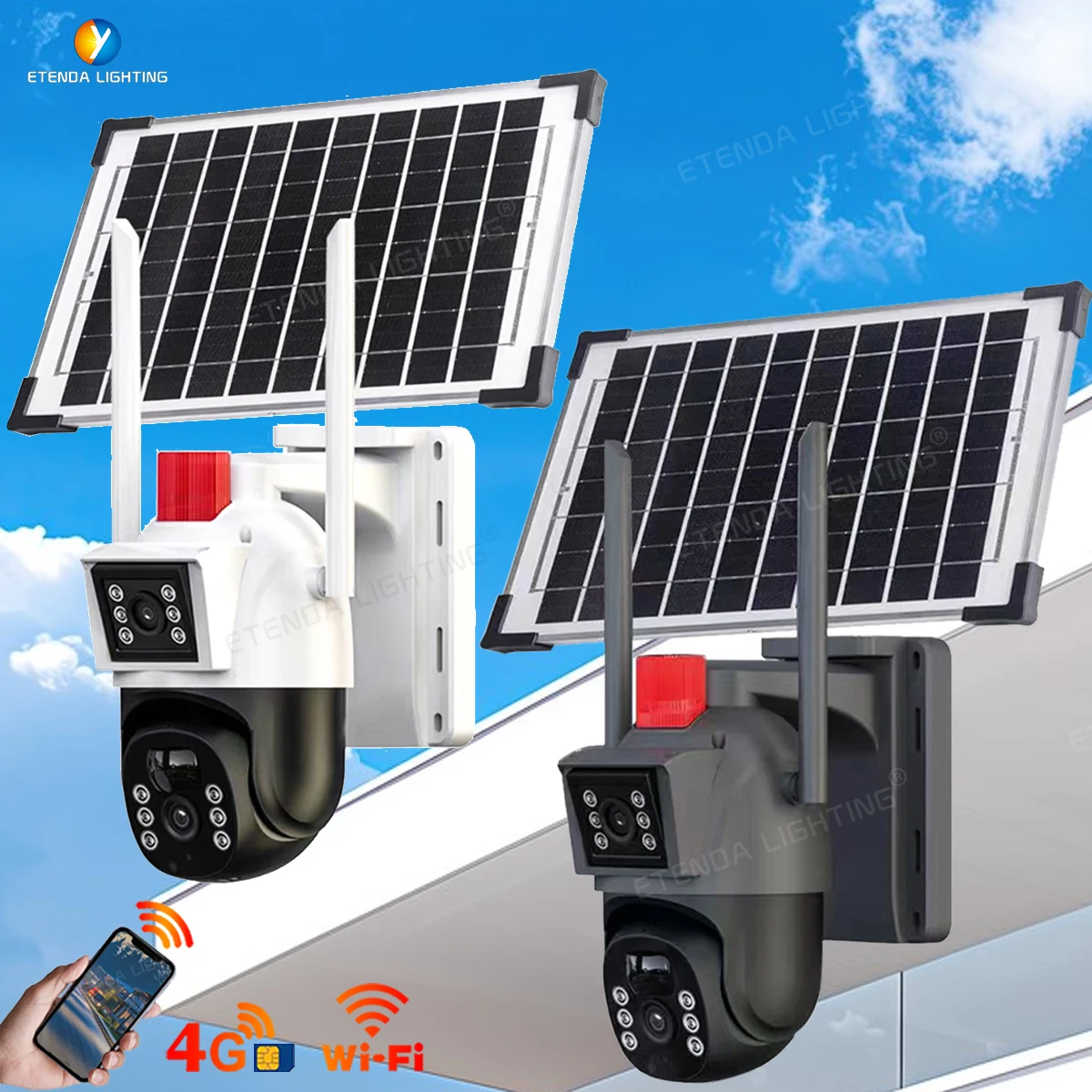 Etenda хит продаж HD1080P Wi-Fi 4G солнечная беспроводная камера безопасности для строительной площадки