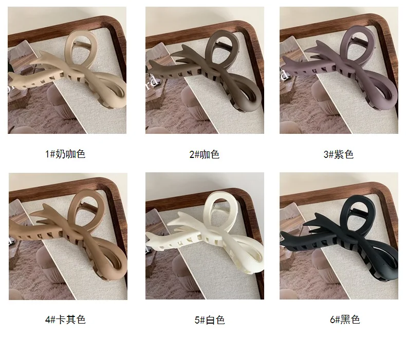 Yucat Wholesale Custom 11.8cm Korean Big Hair Clip Accessories Plastic Matte Bulk Hair Claw Clips For Thick Hair