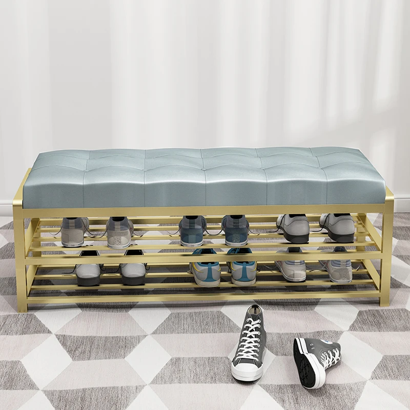 The luxury double-layer high-quality shoe cabinet can be used at the entrance door when changing shoes