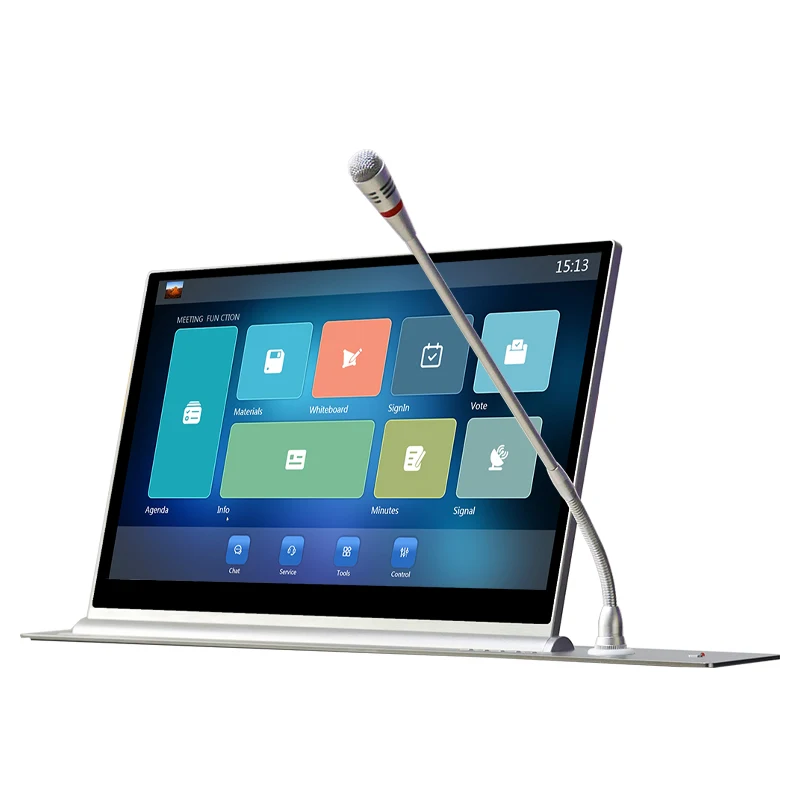 Modern 15.6 Inch Ultra-thin Screen Motorized Flip Up Desk LCD Monitor Lift For Office paperless conference system lcd lift