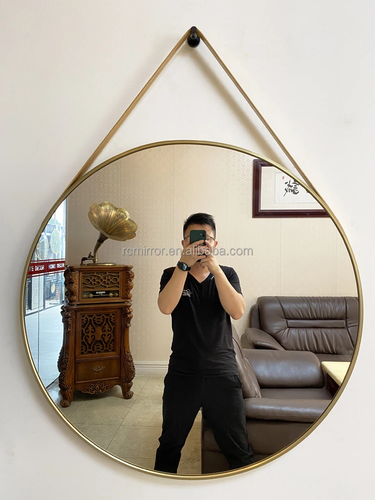 Ruicheng Living Room Sparkling Mirror Crushed Diamond Decorative Carved Wall Mirror