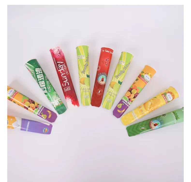 90ml 105ml 120ml customized logo calippo ice cream tube push up paper cup ice lolly tube with sealing lid