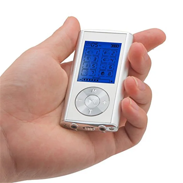 
Rechargeable Mini Personal Nerve Muscle Stimulation EMS Electronic Puls Massager Digital Therapy TENS Unit Machine Pain Relief 