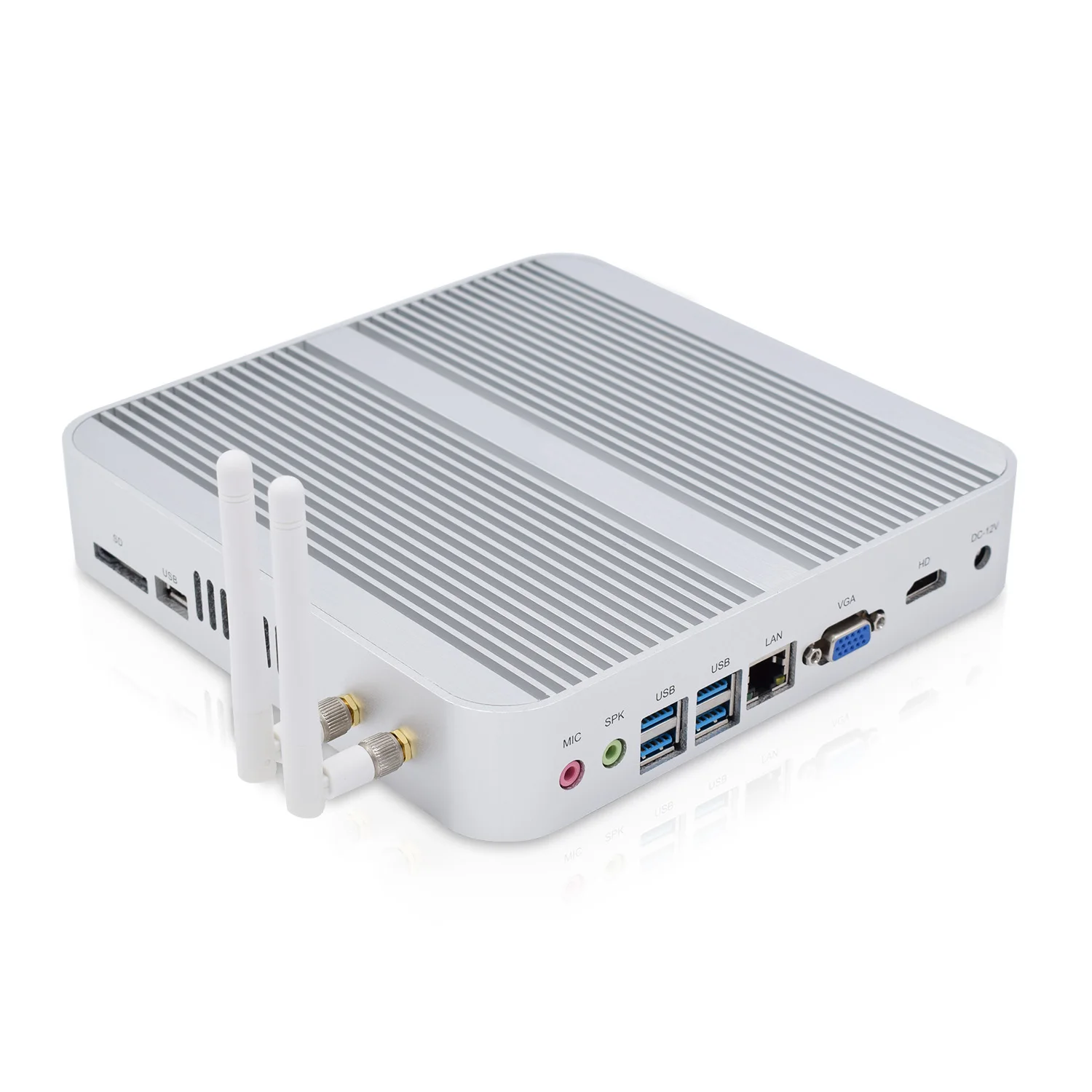 home server mini pc i3 7100u fanless desktop support ubuntu linux win10