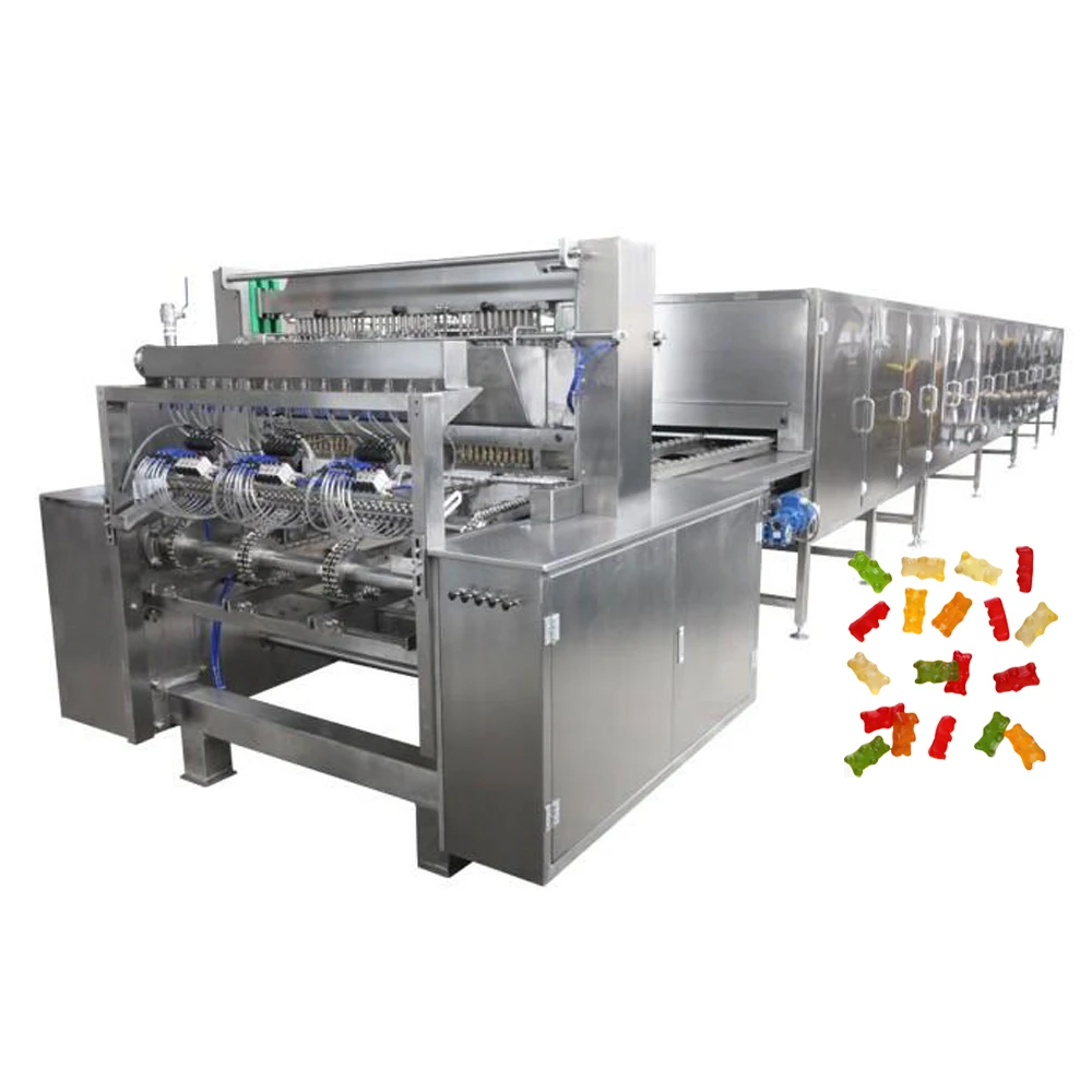 Pectin Soft Candy Production Line Drop Roller Toffee Apple Jelly Sweet Bear Gummy Candy Make Machine