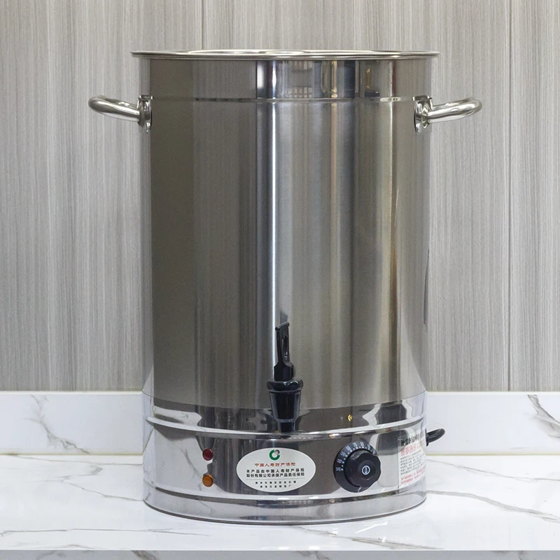Commercial Water Urn Big Capacity Electric Heating Insulated Hot Water Bucket Stainless Steel Water Boiler With Dispenser