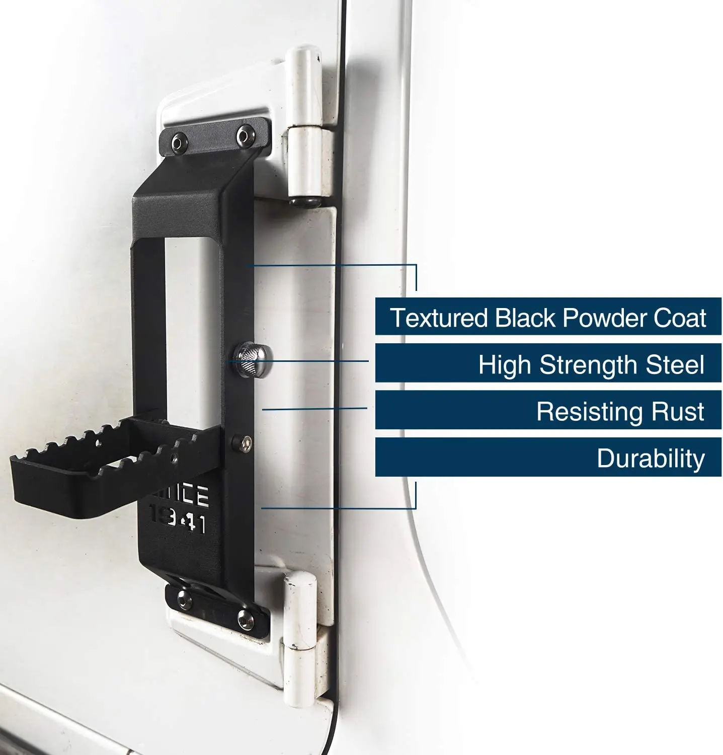 Door Hinge Step Foot Pedal w/Since 1941 Sign for 2007-2018 Jeep Wrangler JK & JKU Accessories