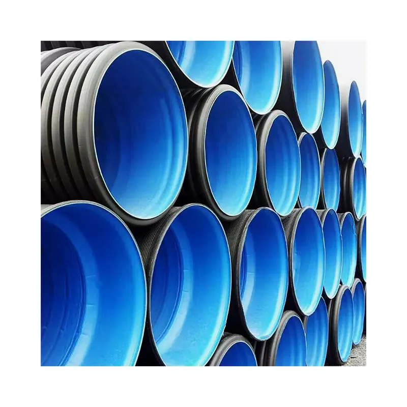 hdpe double wall corrugated pipe price list corrugated pipe coil fresh air duct 800mm hdpe double wall corrugated pipe