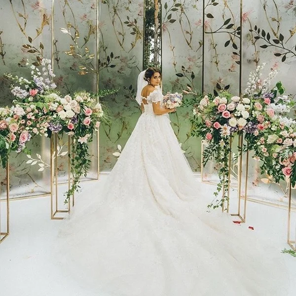 free shipping)New design Outdoor weddings decoration white metal wedding arch