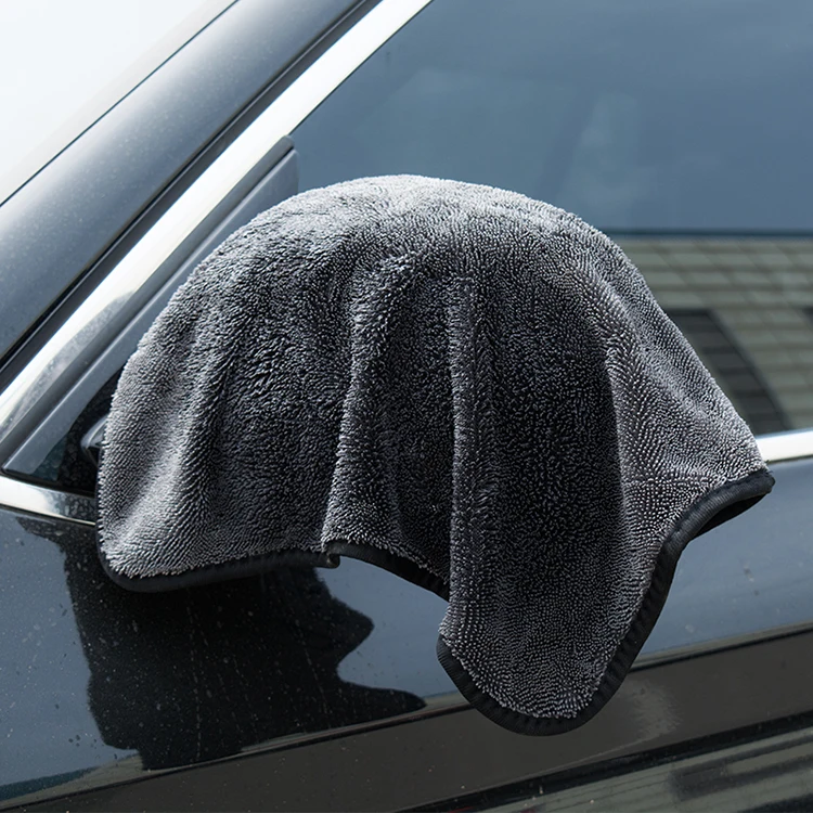 Wholesale Absorbent Car Wash Towel 600/1200GSM Gray Microfiber Thicken Car Cleaning Drying Cloth Towels