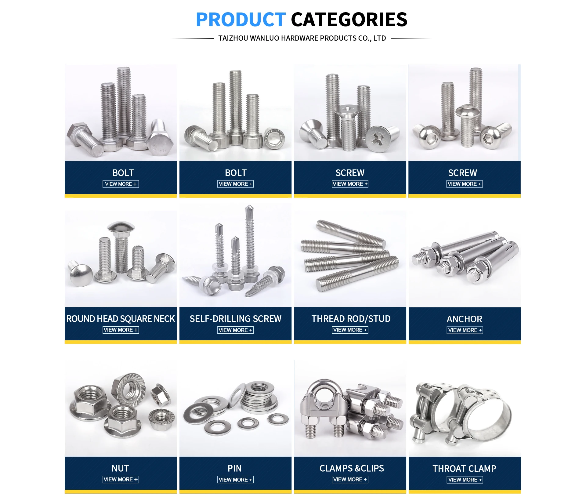 Wedge anchor 4.8 grade carbon steel concrete masonry expansion anchor