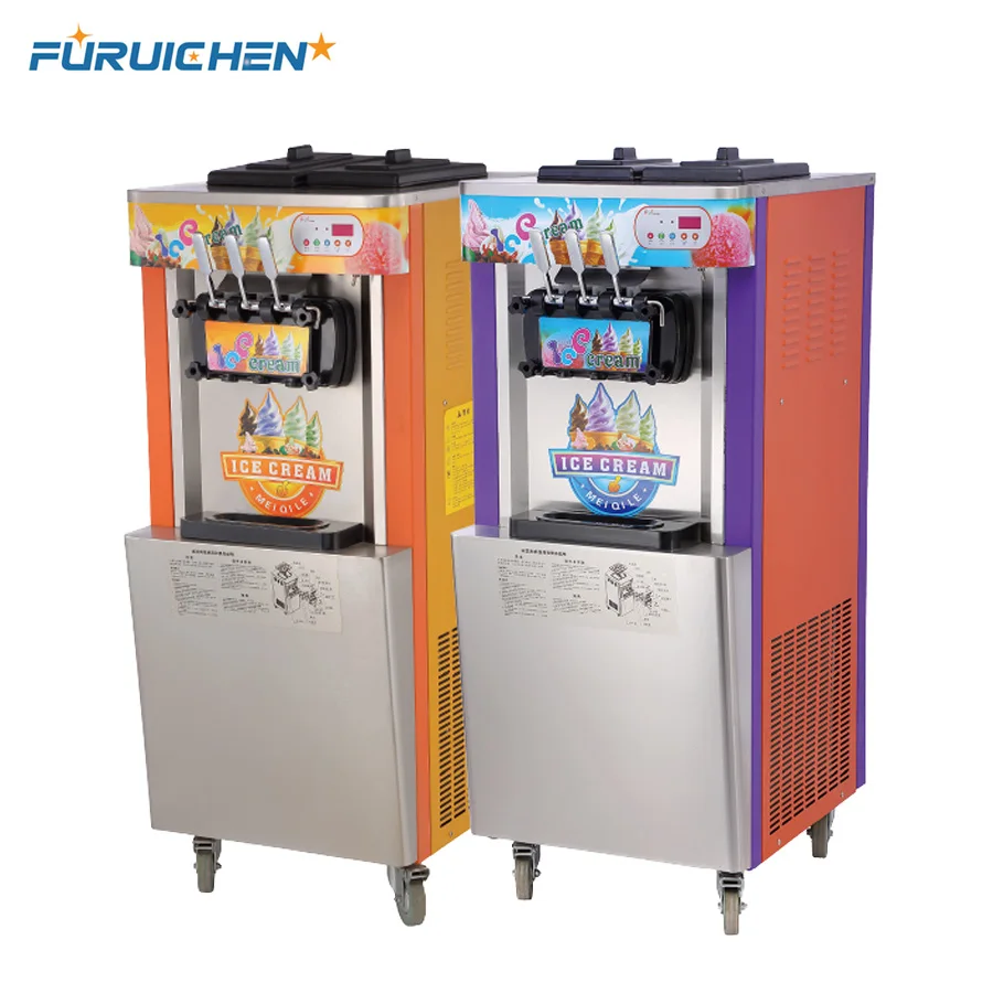 Furuichen 52L/H Commercial Electro Freeze Ice Cream Machine Industry Ice Cream Production Line Machine