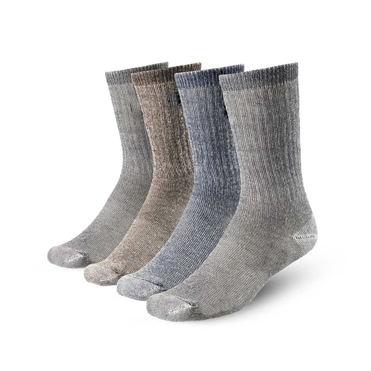 RL-A019 mens hiking socks 100% organic hemp heat socks thermal cold weather heavy duty safety labor socks