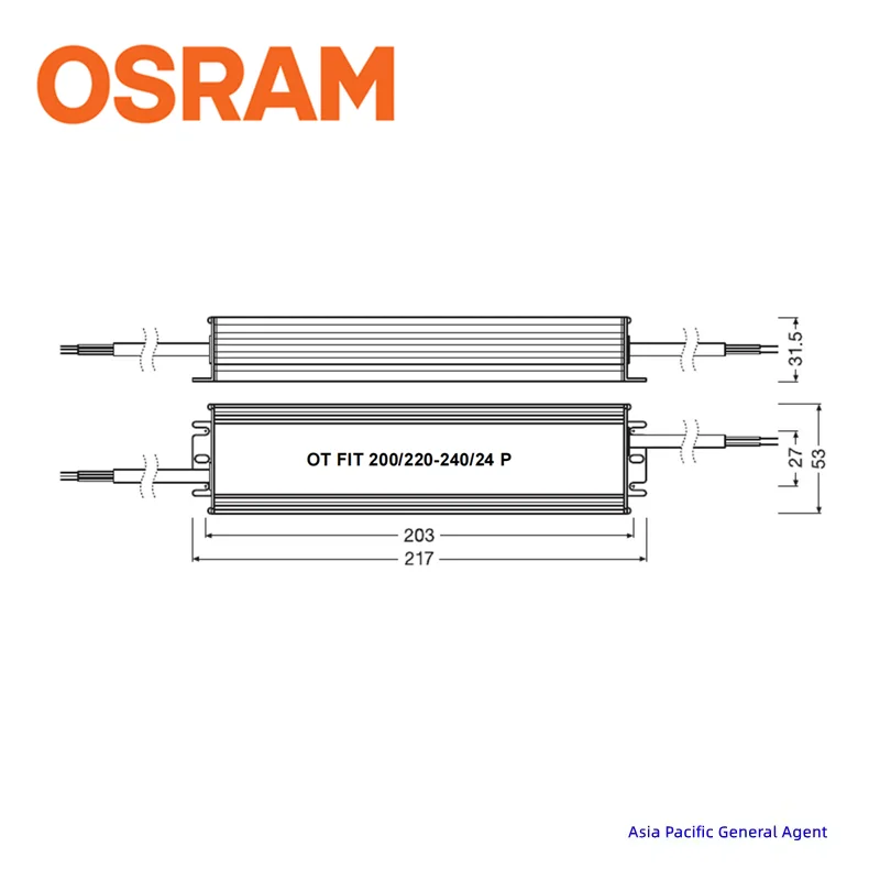 Osram Driver OT FIT 200/220-240/24 P 24V импульсный источник питания IP67 для света