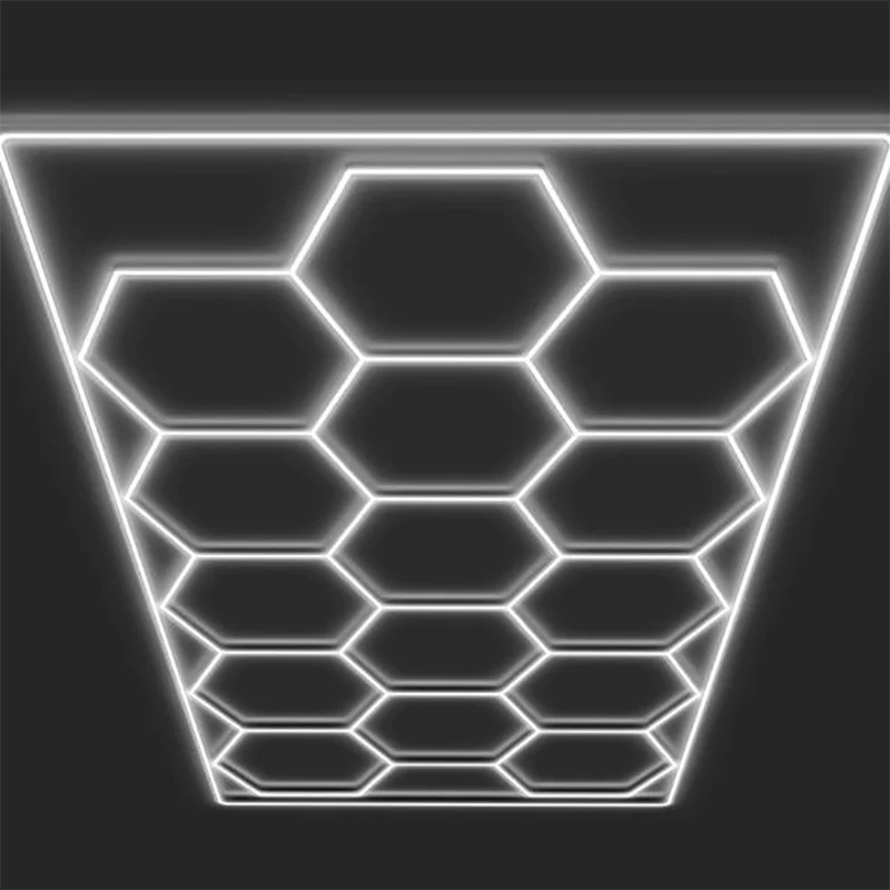 Fast delivery Dropshipping led hexagon garage lighting Custom hexagonal led light for Auto Detail Shop