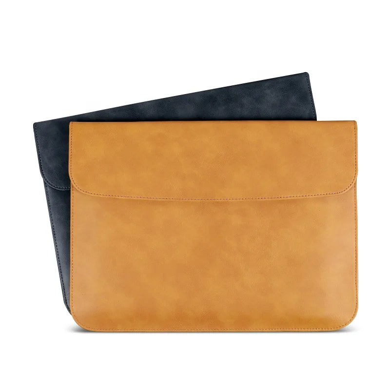 Best seller fashion unisex slim waterproof laptop sleeve case for macbook pro 13 2020 Horizontal Envelope pu leather laptop bag