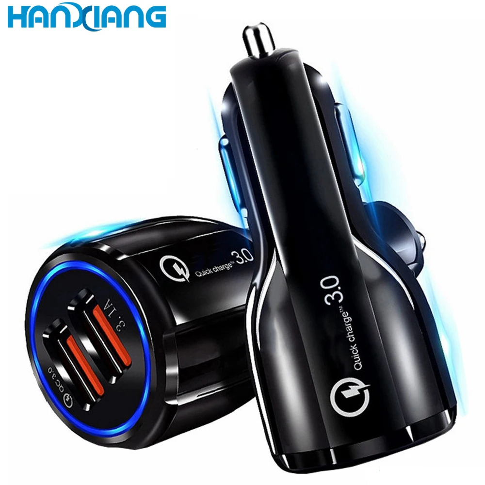 Gadgets 2021 Technologies High Speed Car Charger 3.0 Fast Charging 5V 6A Travel Accessories Mobile Phone Dual USB Car Charger