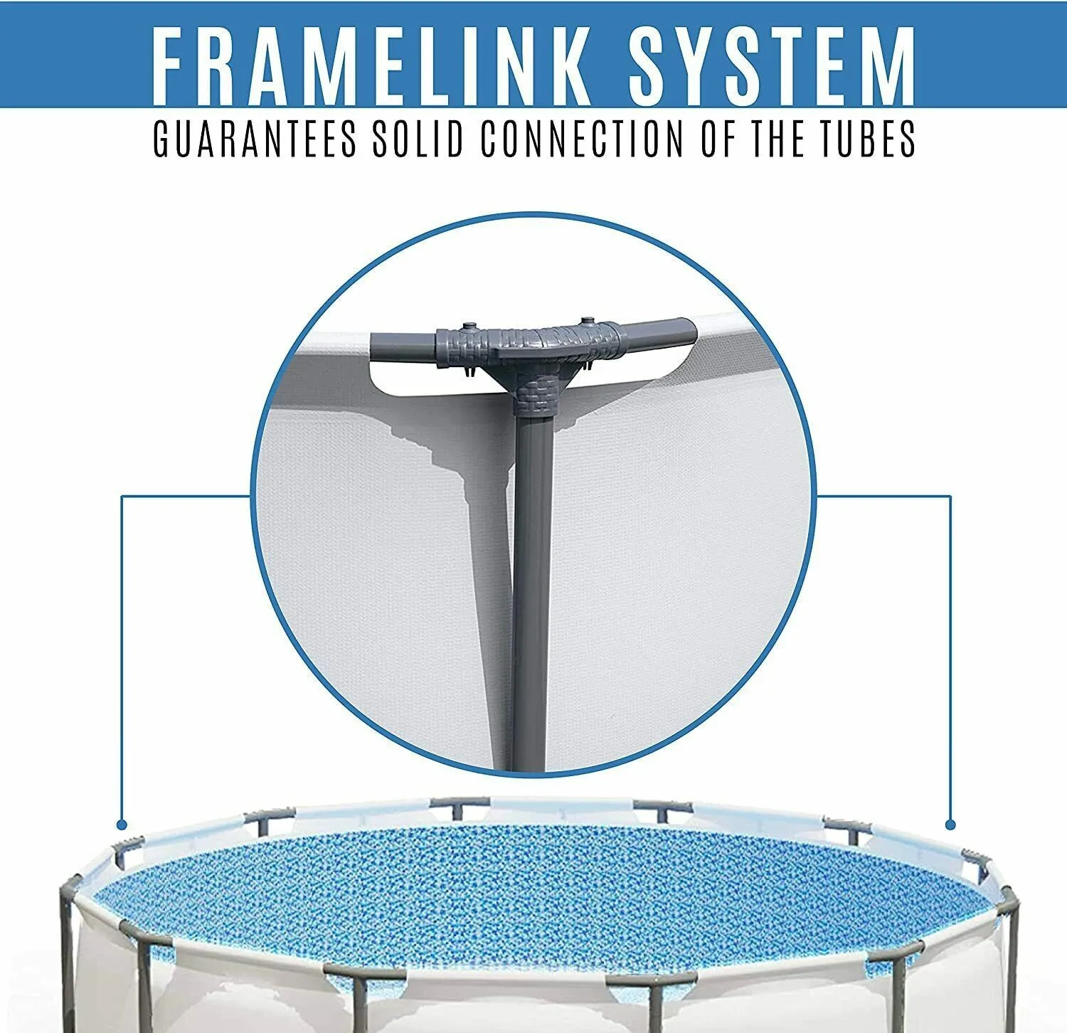 Round Metal Frame Above Ground Outdoor Swimming Pool Set with Filter Pump, Ladder, and Cover