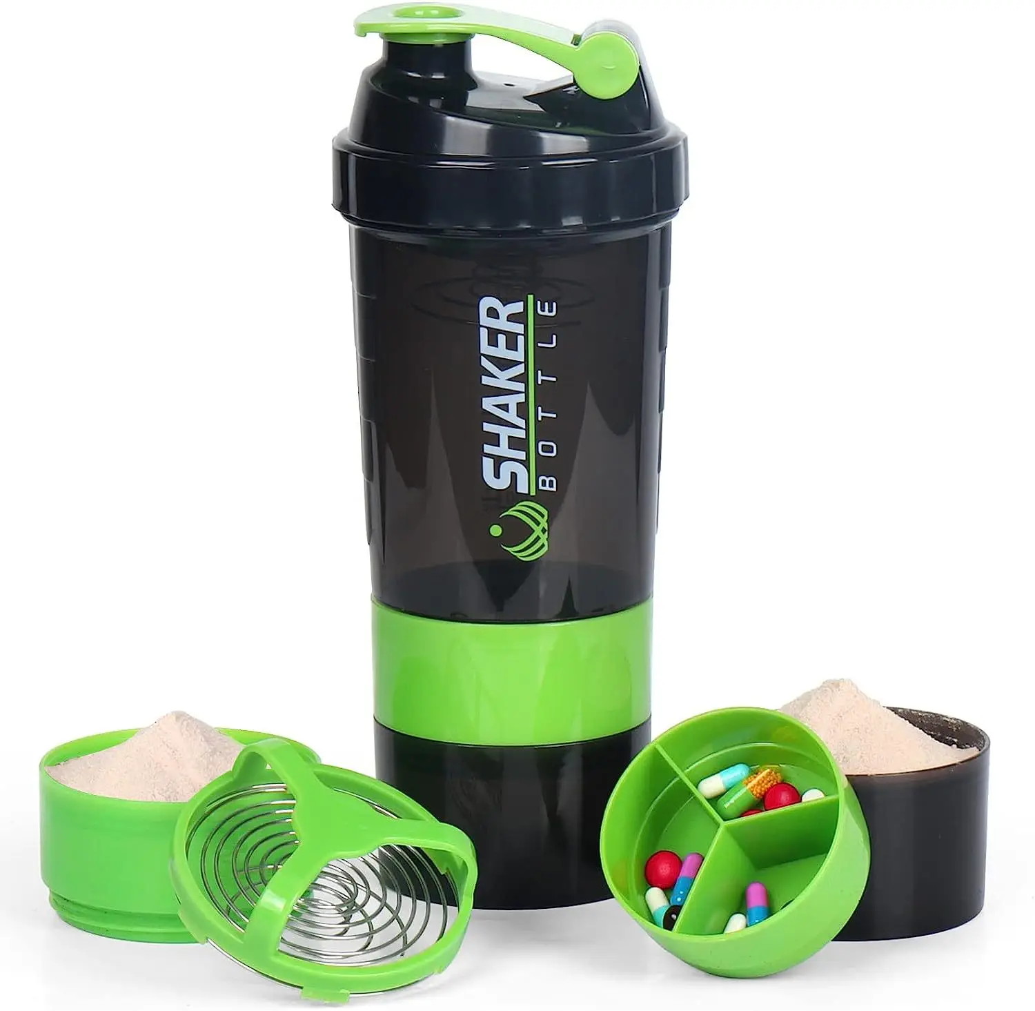 Amz Top Seller 2024 BPA Free Wholesale Products PP Plastic Blender Shaker Bottle With Custom Logo Shake Bottle